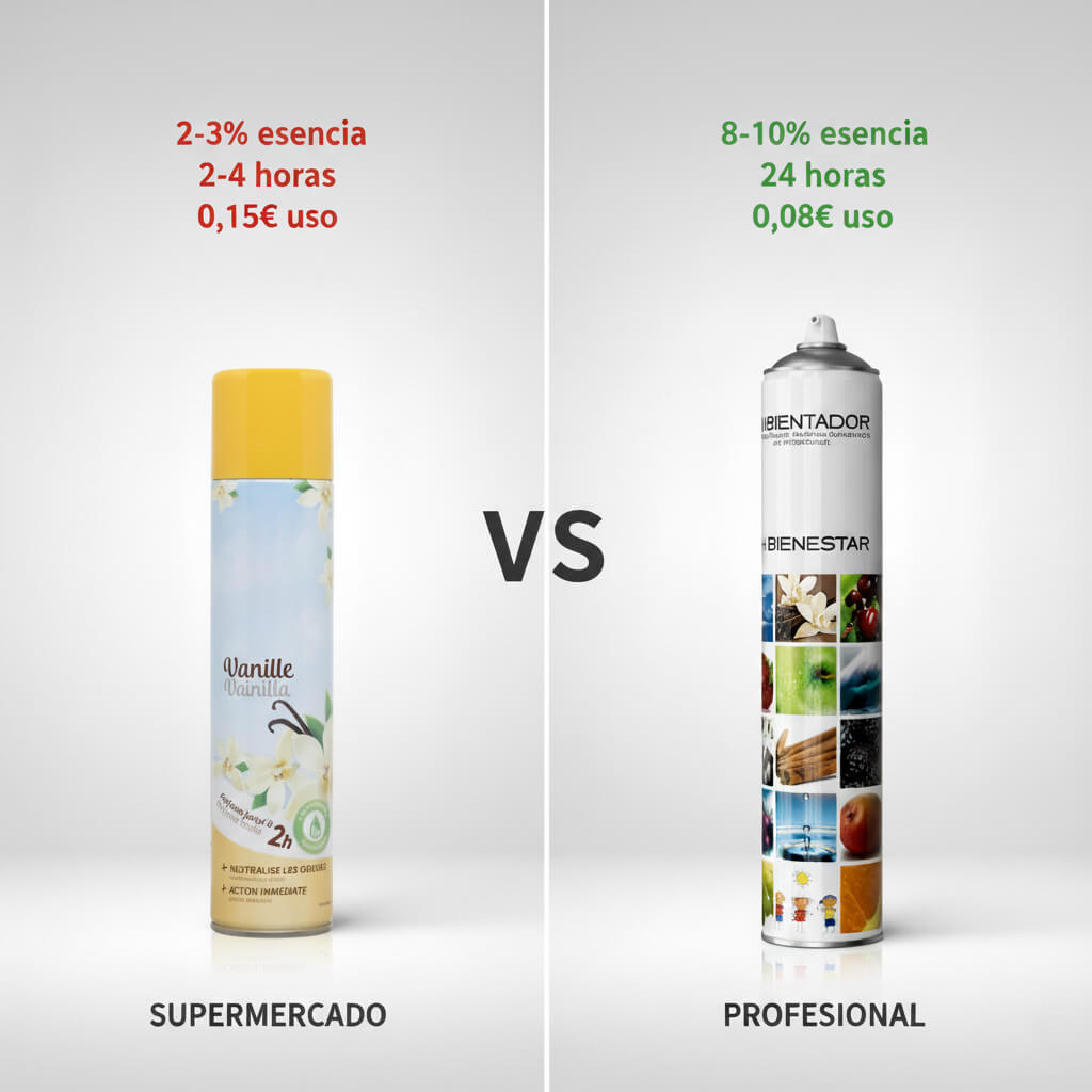 Ambientadores Profesionales vs Supermercado: Comparativa Real 2025