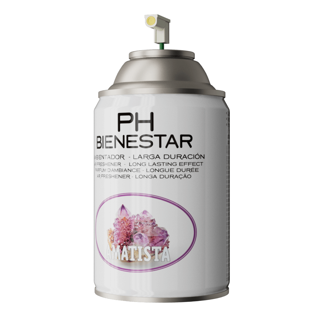 Ambientador aerosol PH Bienestar amatista cristales morados - Perfumador larga duración zen místico