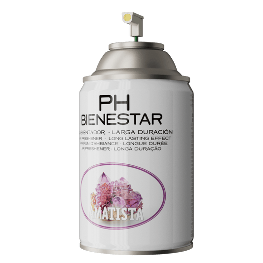 Ambientador aerosol PH Bienestar amatista cristales morados - Perfumador larga duración zen místico