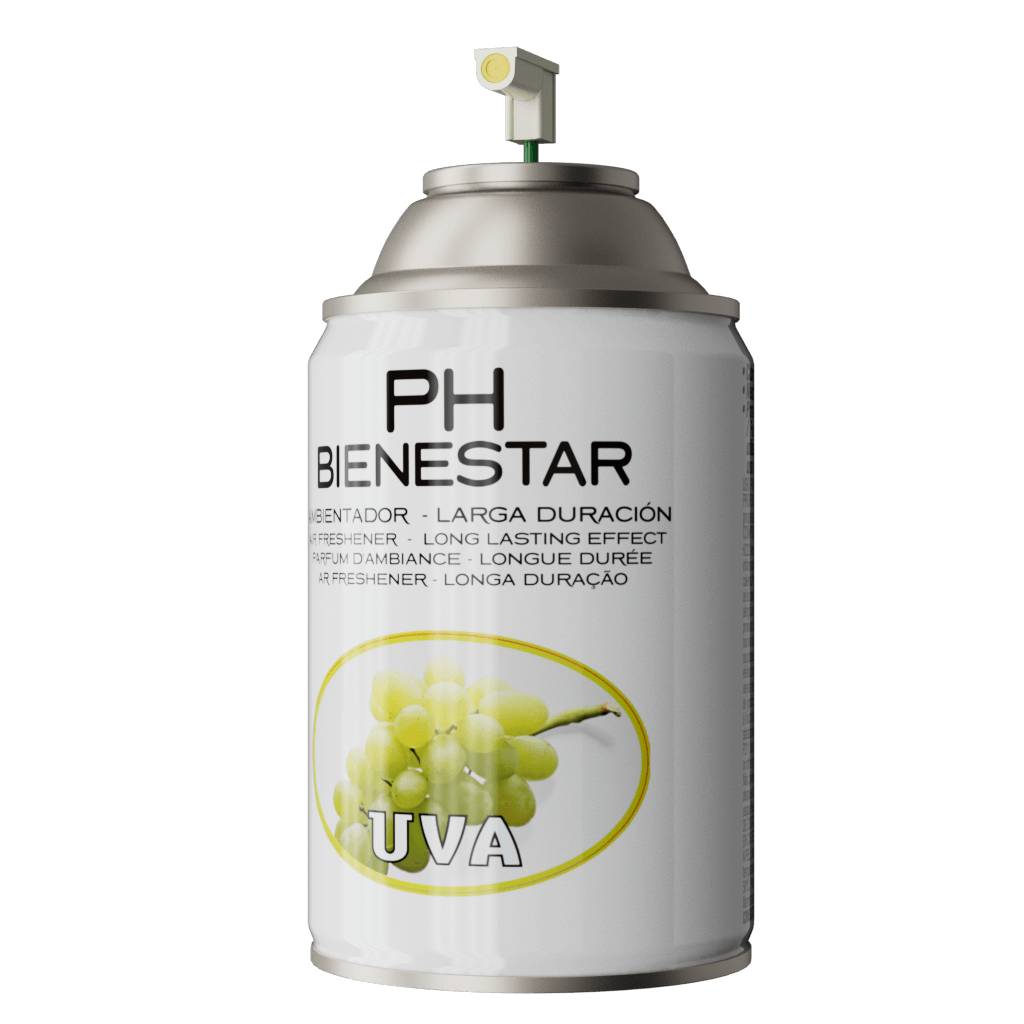 Ambientador aerosol PH Bienestar uva frutal morado - Perfumador larga duración dulce vinícola