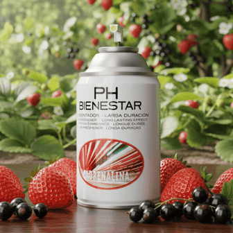 Ambientador aerosol Adrenalina aroma fresas y grosellas negras PH Bienestar 250ml profesional (ADRENALINA)