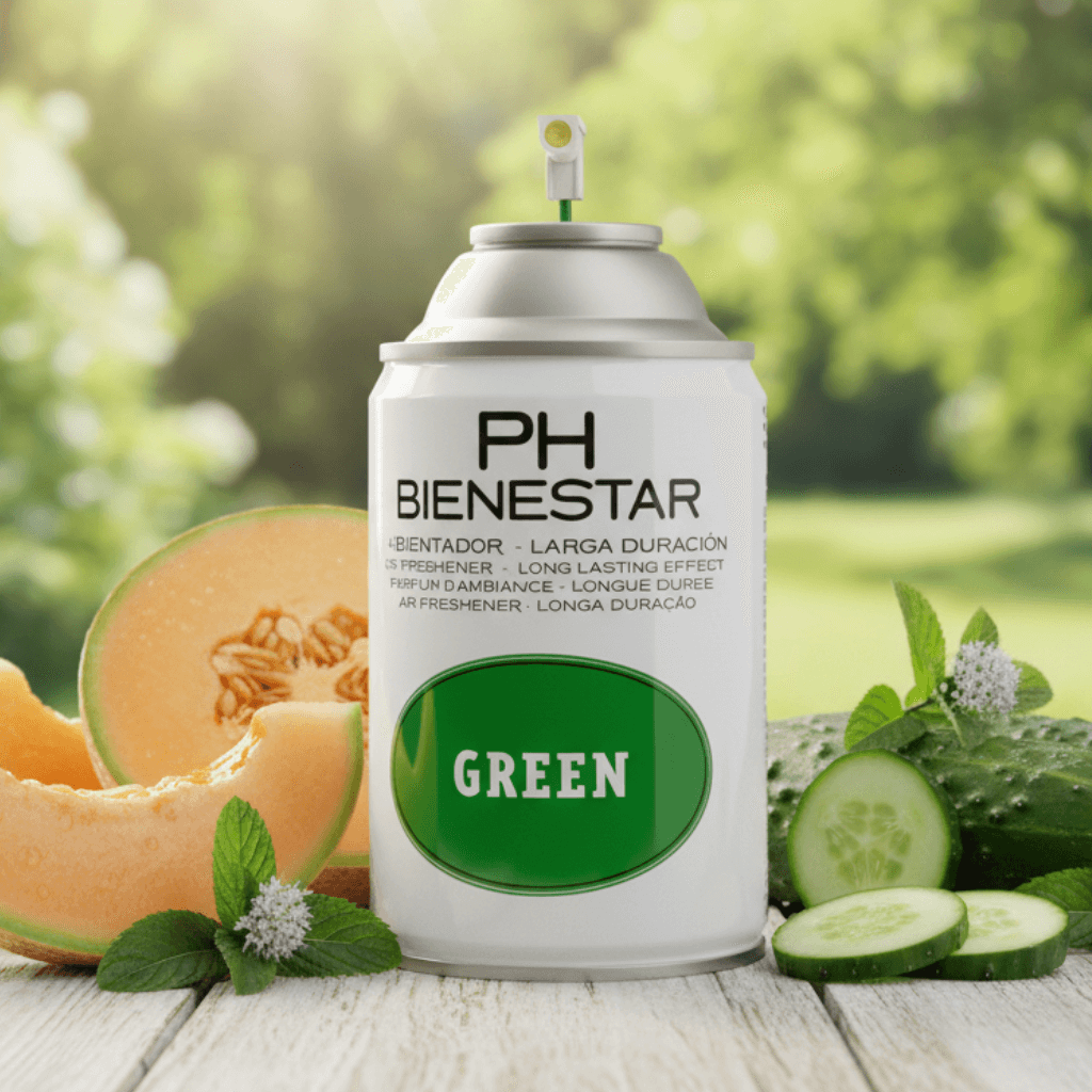 Ambientador aerosol Green aroma melón y pepino PH Bienestar 250ml fresco natural para spas