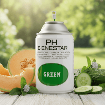 Ambientador aerosol Green aroma melón y pepino PH Bienestar 250ml fresco natural para spas (GREEN)