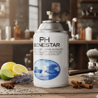 Ambientador aerosol Perfume 2 Eterny masculino cítrico lavanda PH Bienestar 250ml para barberías(Perfume #2 ETERNITY Hombre)