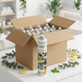 Cargar la imagen en la vista de la galería, Pack aerosol TURBO 750ml ambientador profesional aroma Eucalipto Limón balsámico y revitalizante 750ml Serviaroma Shop, con ramas de eucalipto y rodajas de limón sobre encimera blanca

