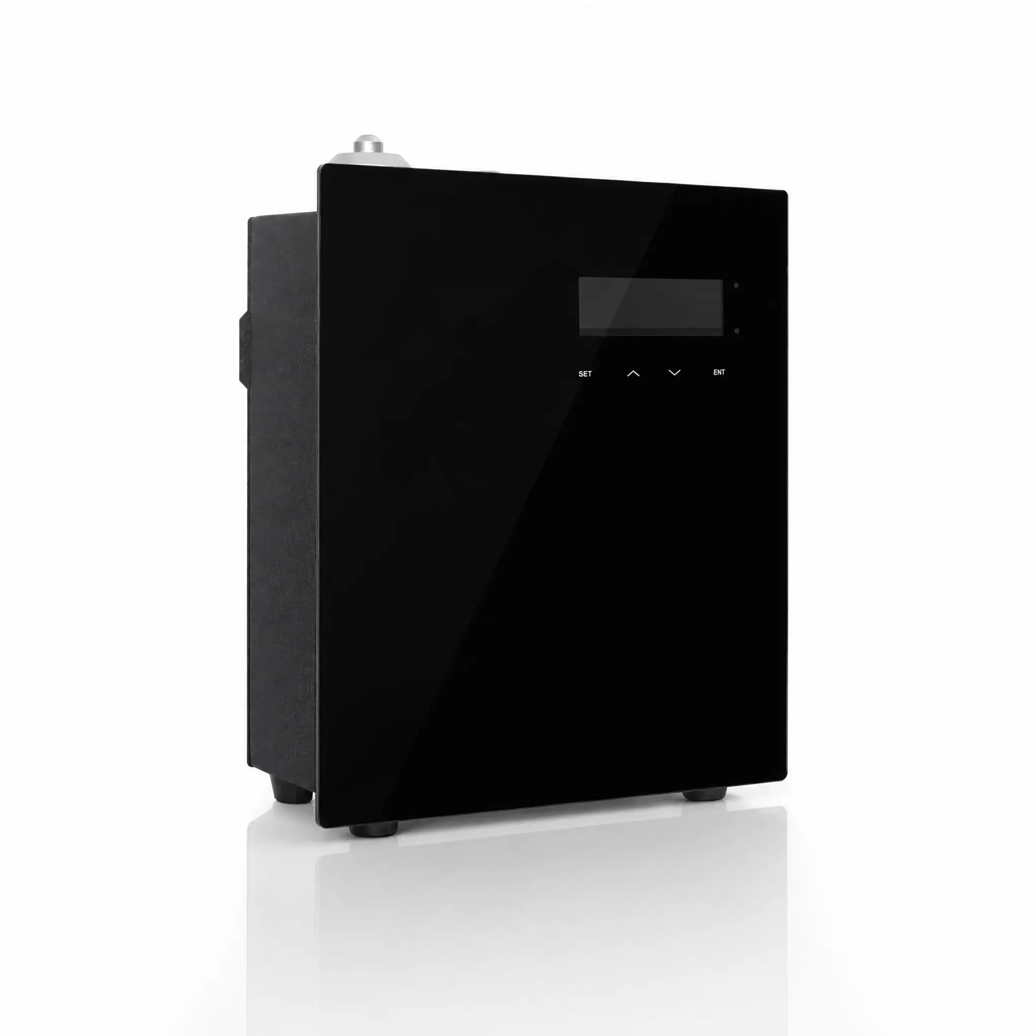 Panel nebulizador táctil negro con conexión a aire acondicionado para climatización