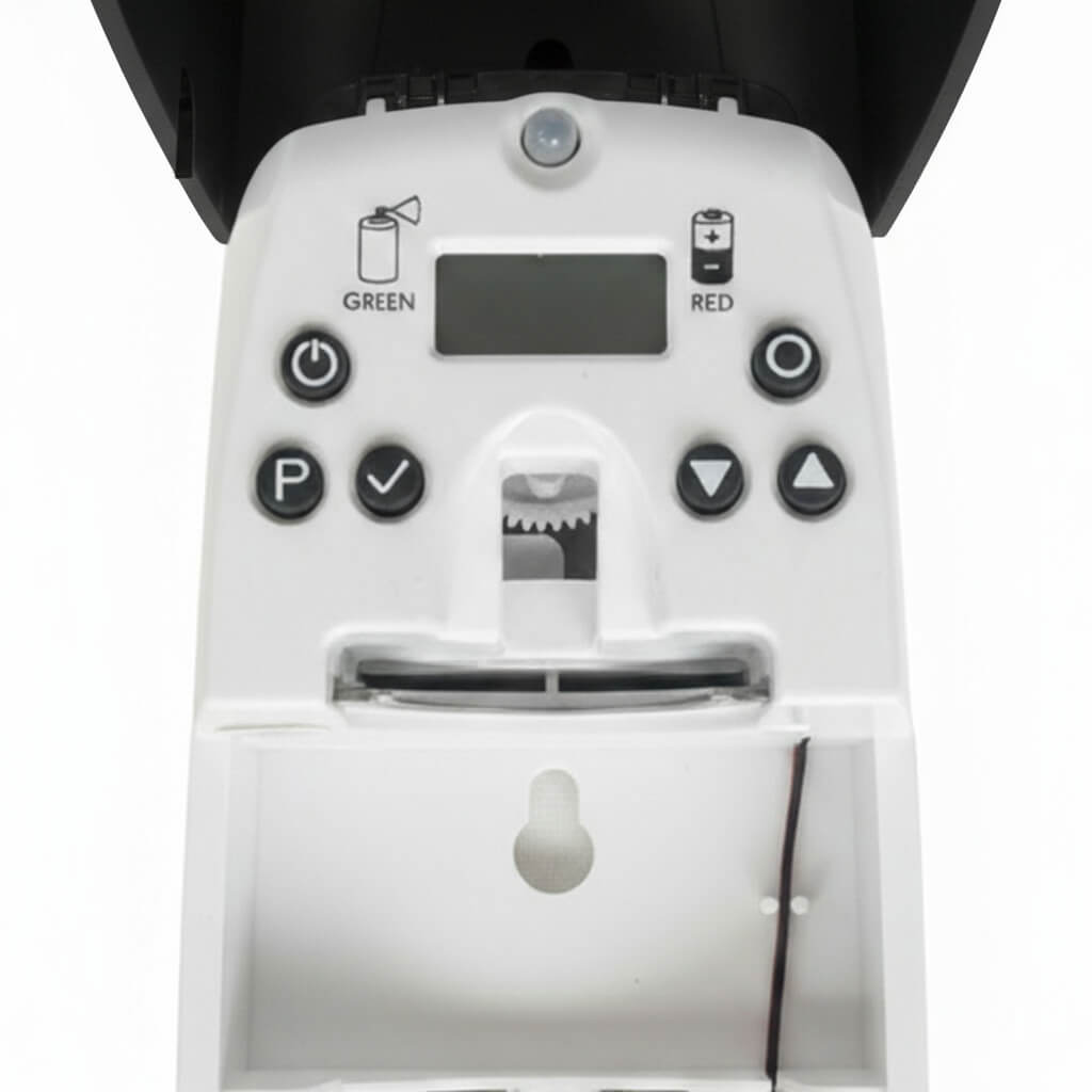 Panel de control programable difusor automático con pantalla LCD y ajustes de tiempo